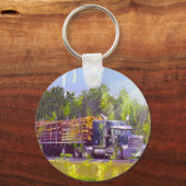 BIG RIG VRACHTWAGEN LIEFHEBBERS Kunst Sleutelhanger (Voorkant)