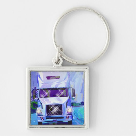 BIG RIG VRACHTWAGEN LIEFHEBBERS Kunst Sleutelhanger (Voorkant)