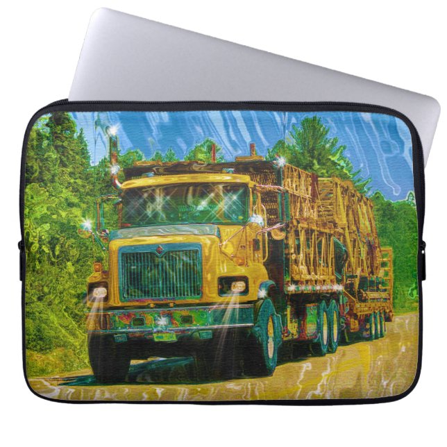 Big Rig, vrachtwagen voor zwaar vervoer Laptop Sleeve (Voorkant)
