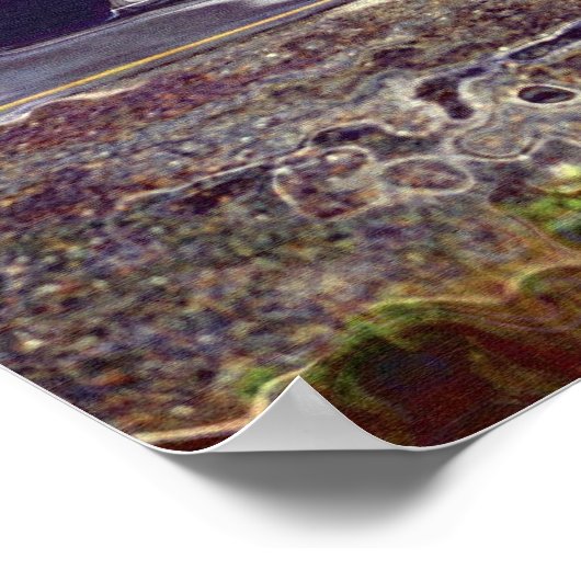 Big Rig White Petrol Tanker Driver's Art Poster (Hoek)