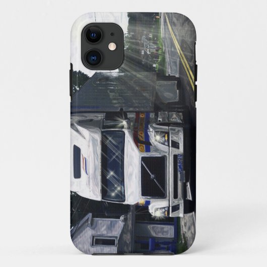 Big Rig White Truck Driver's iPhone 5 Hoesje (Achterkant)