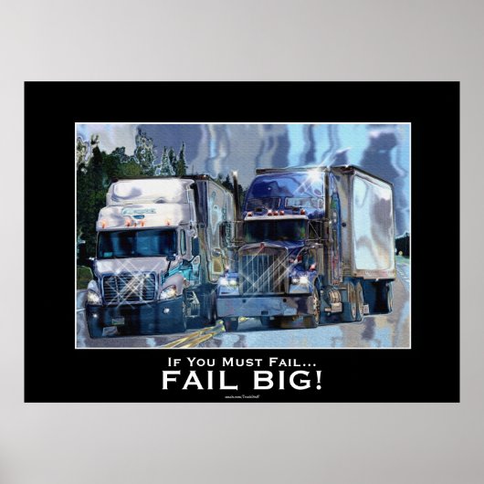 BIG RIGS over COLLIDE Moderne Art Poster (Voorkant)