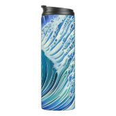 Big Ripple Blue Wave | Summer Blue Ocean Wave Thermosbeker (Geroteerd rechts)