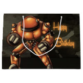 Big Robot Birthday Large Cadeautasje (Voorkant)