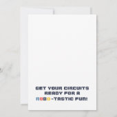 Big Robots Pool Party Uitnodiging Verjaardag (Achterkant)