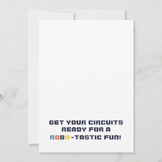 Big Robots Pool Party Uitnodiging Verjaardag (Achterkant)