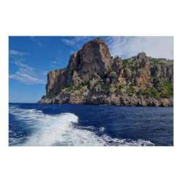 Big rock in the sea perfect poster