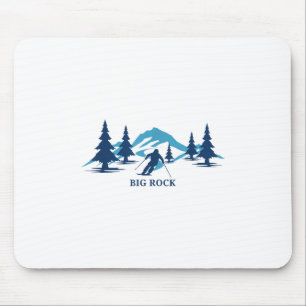 Big Rock Maine Ski Resort Skiër T-shirt_1.p Muismat