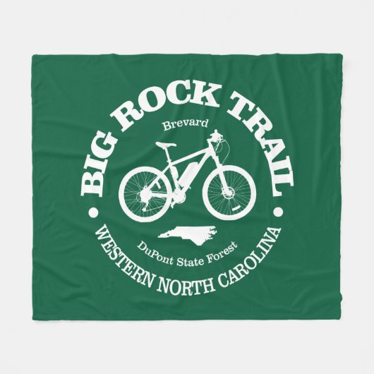 Big Rock Trail (MTB) Fleece Deken (Voorkant (Horizontaal))