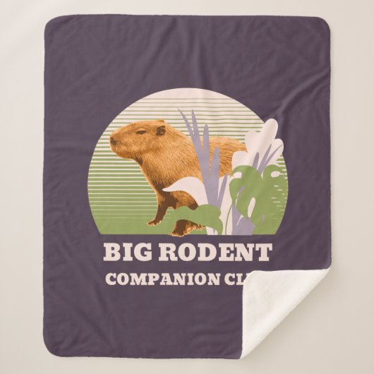 Big Rodent Companion Club Capybara Sherpa Deken (Voorkant)