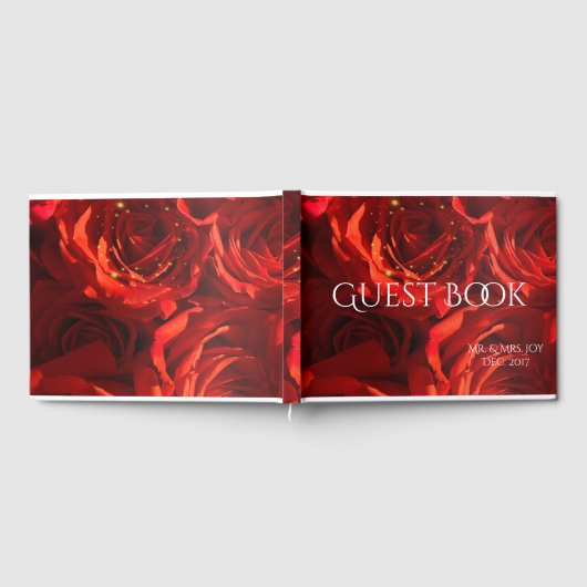 Big Romantic Red Roses aangepast gastboek Gastenboek (Volledig)