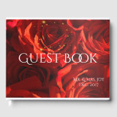Big Romantic Red Roses aangepast gastboek Gastenboek (Voorkant)