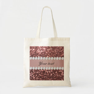 Big Roos Gold Faux Glitter en Diamonds Tote Bag