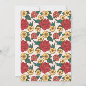 Big Roos Tattoo Art Invitation Kaart (Achterkant)