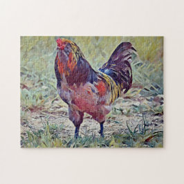 Big Rooster Art Puzzel