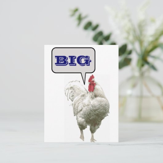 Big Rooster Briefkaart (Staand voorkant)