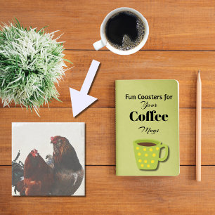 Big Rooster Little Rooster Boerderij Style Onderze Stenen Onderzetter