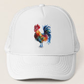 Big Rooster Waterverf Trucker Pet (Voorkant)