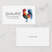 Big Rooster Waterverf Visitekaartje (Voorkant / Achterkant)