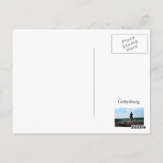 Big Round Top in Gettysburg Briefkaart (Achterkant)