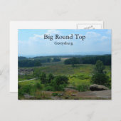 Big Round Top in Gettysburg Briefkaart (Voorkant / Achterkant)