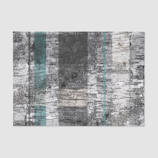 Big Rustic Plaid Birch Bark Print Tissuepapier (Voorkant)