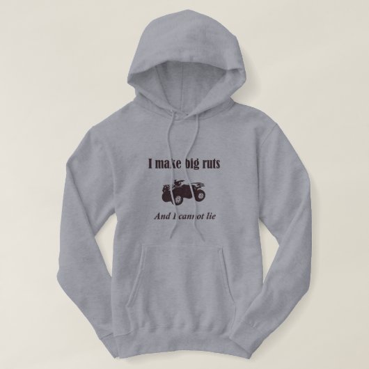 Big Ruts Funny Four Wheeler ATV Country Hoodie (Design voorkant)