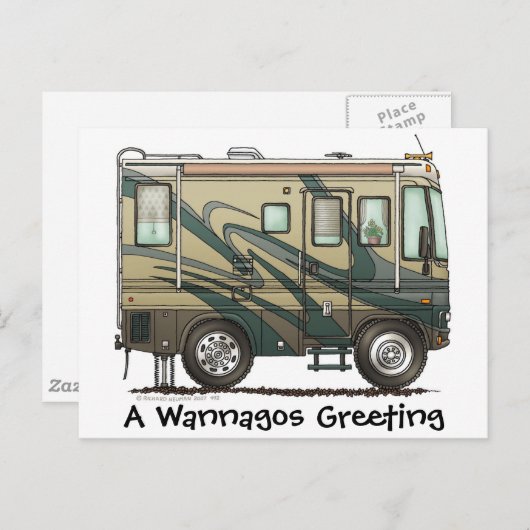Big RV Camper Post-kaarten Briefkaart (Voorkant / Achterkant)