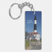 Big Sable Lighthouder rechthoekige sleutelketen Sleutelhanger (Voorkant Links)