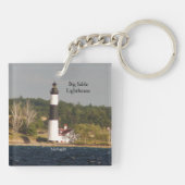 Big Sable Lighthouder uit watersleutelketen Sleutelhanger (Achterkant)