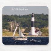 Big Sable Lighthouse & Boat mousepad Muismat (Voorkant)