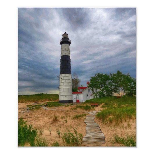 Big Sable Lighthouse Foto Afdruk (Voorkant)