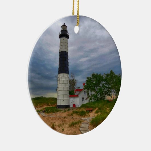 Big Sable Lighthouse Keramisch Ornament (Rechts)