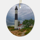 Big Sable Lighthouse Keramisch Ornament (Links)