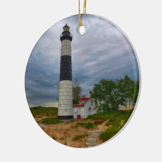 Big Sable Lighthouse Keramisch Ornament (Links)