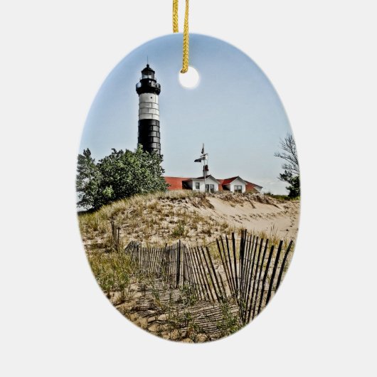 Big Sable Point Keramisch Ornament (Achterkant)