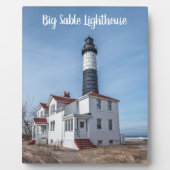 Big Sable Point Lighthouder en Tower Plaque Fotoplaat (Voorkant)