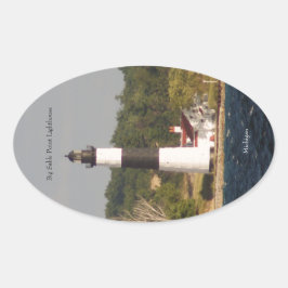 Big Sable Point Lighthouder van watersticker Ovale Sticker