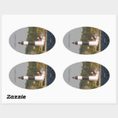 Big Sable Point Lighthouder van watersticker Ovale Sticker (Vel)