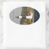 Big Sable Point Lighthouder van watersticker Ovale Sticker (Tas)