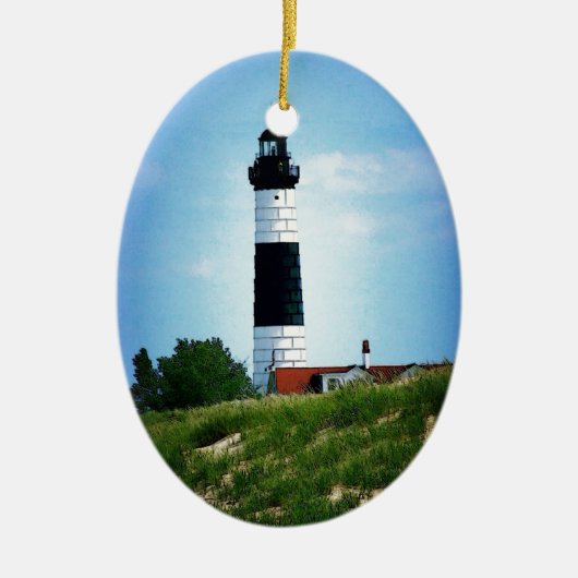 Big Sable Point Lighthouse Keramisch Ornament (Voorkant)