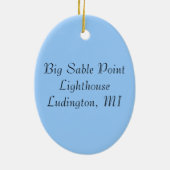 Big Sable Point Lighthouse Keramisch Ornament (Achterkant)