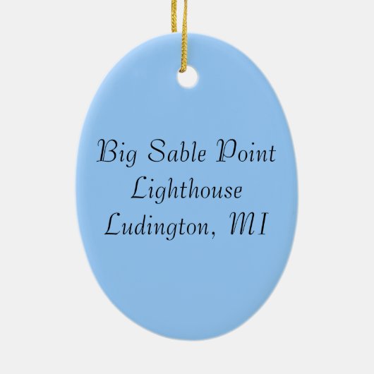 Big Sable Point Lighthouse Keramisch Ornament (Achterkant)