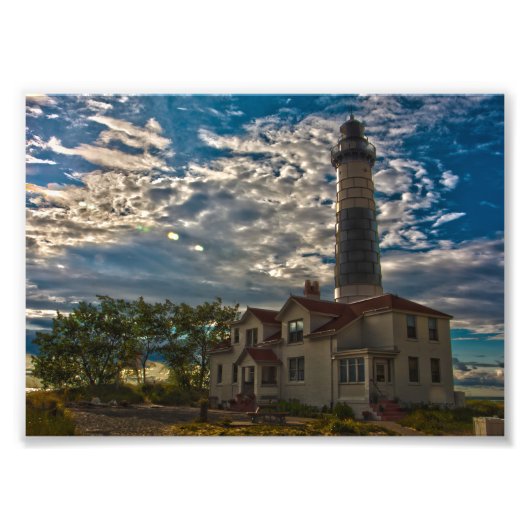 Big Sable Point Lighthouse, Michigan Foto Afdruk (Voorkant)
