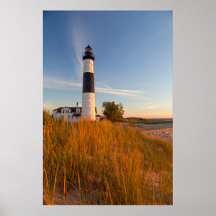 Big Sable Point Lighthouse On Lake Michigan 3 Poster