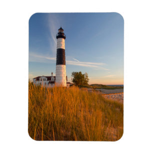 Big Sable Point Lighthouse op Lake Michigan 3 Magneet