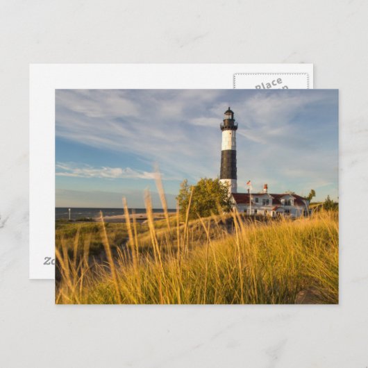 Big Sable Point Lighthouse op Lake Michigan Briefkaart (Voorkant / Achterkant)