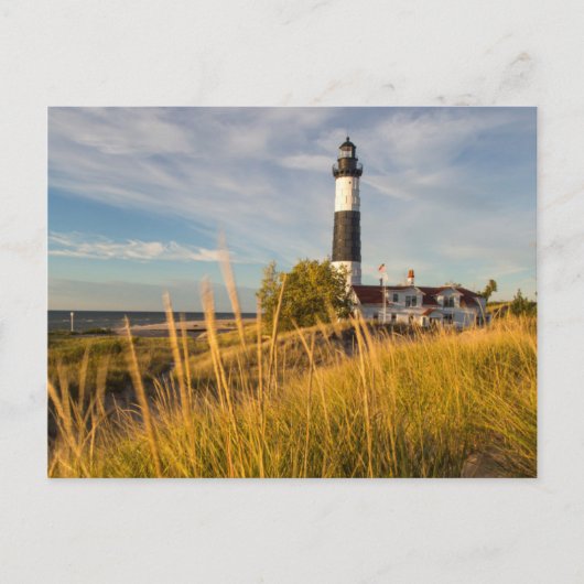 Big Sable Point Lighthouse op Lake Michigan Briefkaart (Voorkant)