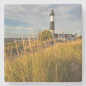 Big Sable Point Lighthouse op Lake Michigan Stenen Onderzetter (Voorkant)
