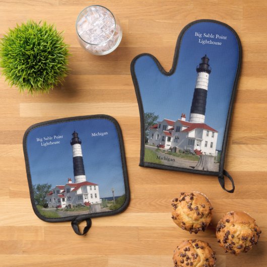 Big Sable Point Lighthouse Ovenwant & Pannenlap Set (Top down)